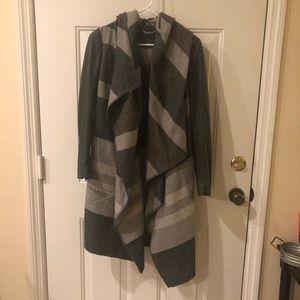 All saints Leather and wool coat